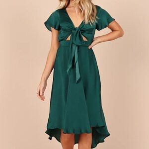 Petal & Pup Emerald Tie Front Dress